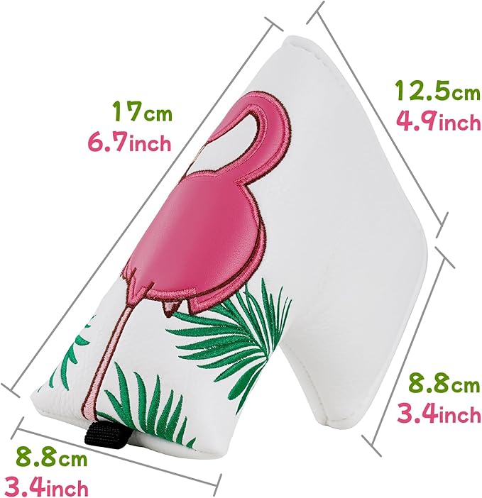 Craftsman Golf Flamingo White Golf Driver Fairway Wood Hybrid Putter Headcover Head Cover