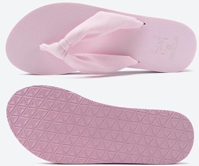 KuaiLu Flip Flops for Women with Arch Support Yoga Mat Comfortable Summer Beach Walking Thong Cushion Sandals Slip On Indoor Outdoor
