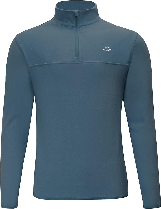 Willit Men's Fleece Pullover Winter Shirts Long Sleeve Quarter Zip Cold Weather Golf Hiking Casual Warm Shirts