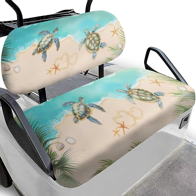 Fashion Print Golf Cart Seat Covers 2 Passenger Golf Cart Backrest Cover Golf Cart Seat Towel Gift for Friends