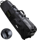 Golf Travel Bag with Wheels - Airline-Approved Heavy Duty Oxford Golf Case for Clubs, Cart&StandBag, Soft-Sided Waterproof Cover