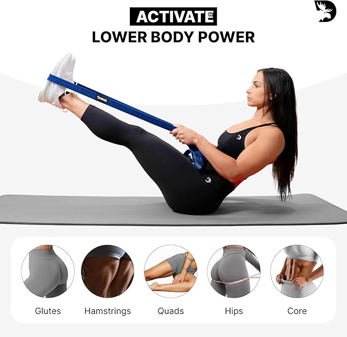 DMoose Fitness Fabric Resistance Bands for Full Body Exercises - Non-Slip Thick Cloth Stretch Band for Squats, Lunges & Bicep Curls - Long Resistance Bands for Working Out - Booty Band for Men & Women