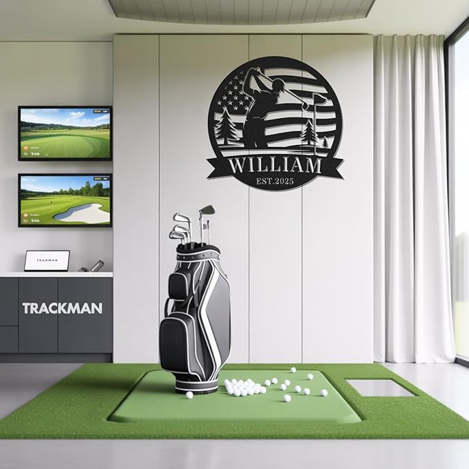 Personalized Golf Metal Wall Art, Vintage Golf Wall Decor, Custom Signs Outdoor Metal, 19th Hole Home Decor for Man Cave Garage Bar Club, Personalized Gifts for Men Dad Father