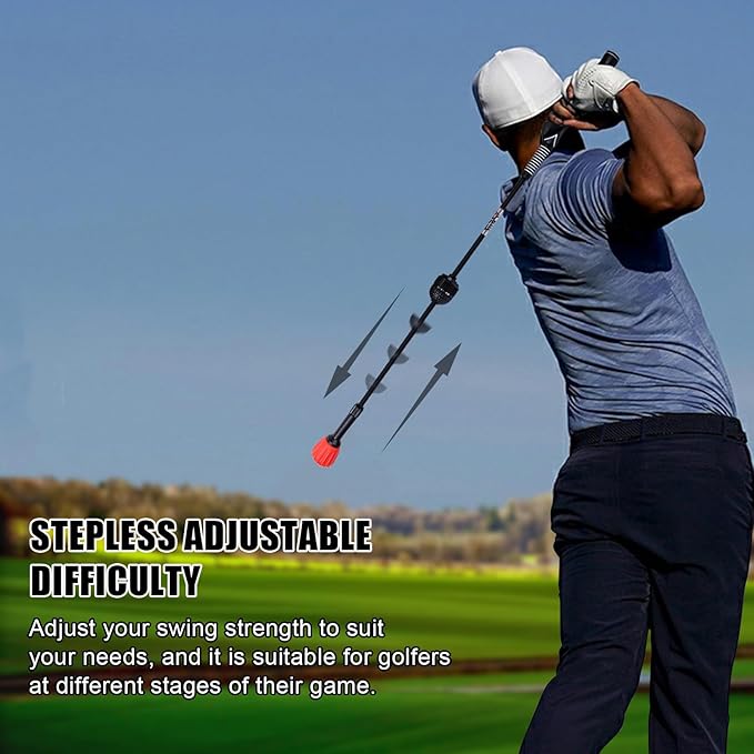 PGM Golf Swing Trainer Aid - Golf Swing Training Aid Golf Practice Warm-Up Stick for Strength Flexibility and Tempo Training -Suit for Practice Chipping Hitting Golf Accessories