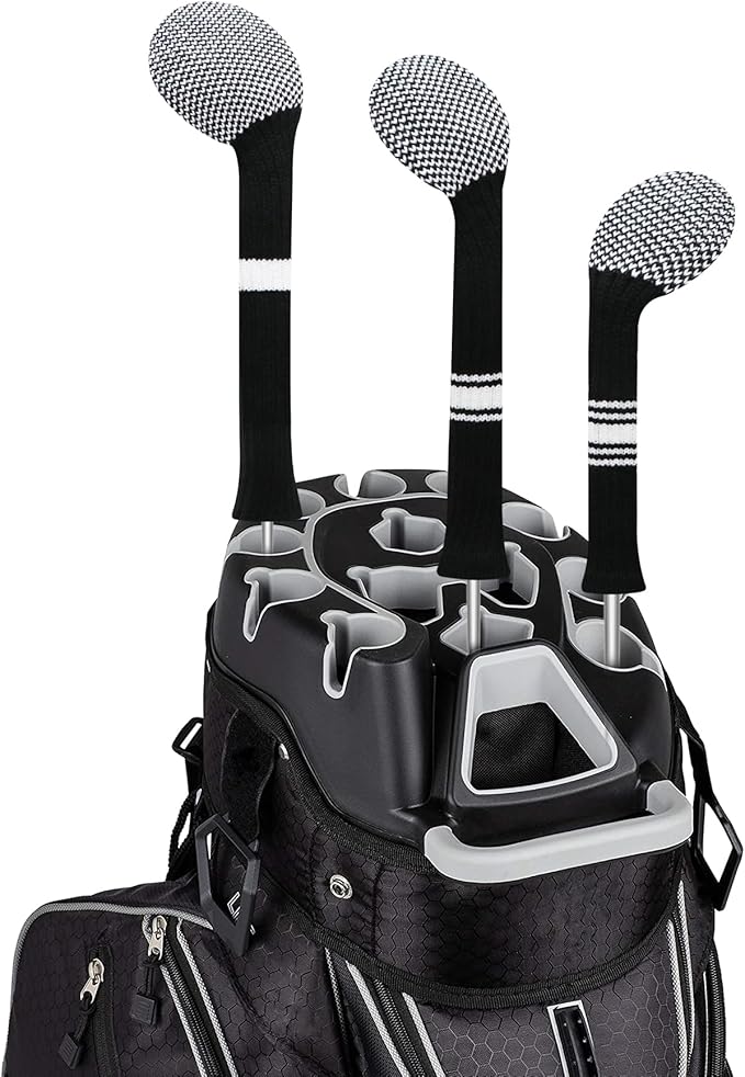 LeFeng 3Pcs Golf Club Covers, Knitted Golf Club Covers for 460cc Driver Fairway Woods and Hybrid