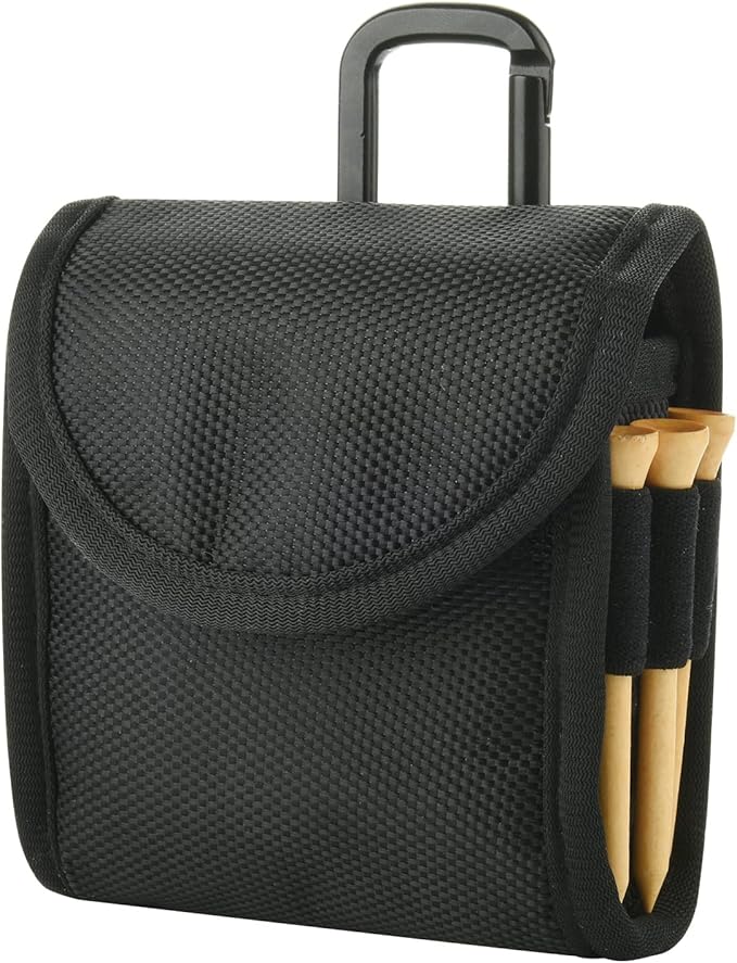 Cosmos Golf Ball Pouch Golf Tees and Divot Repair Tool Holder Nylon Golf Bag Accessories Belt Bag Gifts for Men