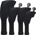 Golf Head Covers for Fairway Woods Driver Hybrids 5 Pieces Nylon Mesh Sports Fan Golf Club Headcovers-Golf Accessories for Men Women.