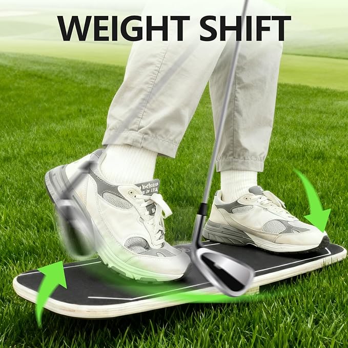 Golf Pressure Plate, Golf Weight Shift Board, Teaching Tool for Club Practice & Drills, Golf Swing Trainer, Improve Balance & Accuracy, Golf Training Aid for Increased Power & Swing Rhythm