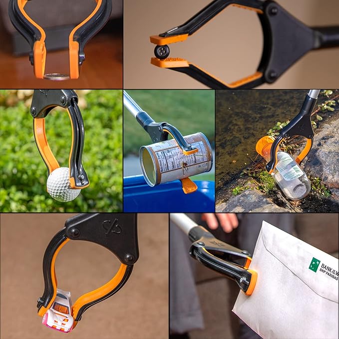 EZPIK Classic 32" Flexible Folding Grabber Tool for Elderly + Magnets, Reacher for Disabled & Seniors Heavy Duty Rotating Grippers for Reaching Underneath, Trash Grabbers & Pickers for Mobility