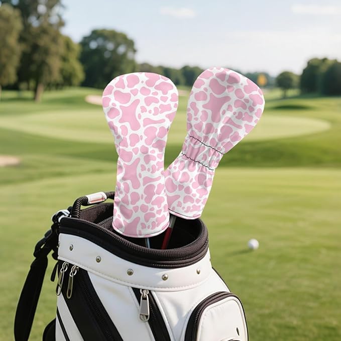 Golf Club Head Covers for Club Protective, Waterproof PU Leather Driver Fairway Wood Hybrid Head Cover