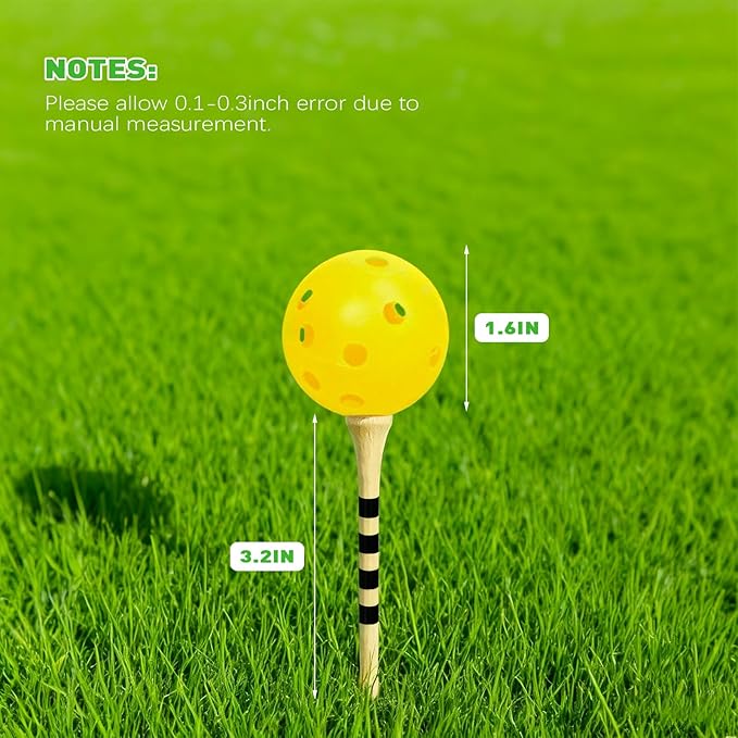 26 Pack Practice Golf Balls, 41mm Hollow Airflow Plastic Golf Balls with Golf Tees, for Indoor Outdoor Driving Range Backyard Swing Practice