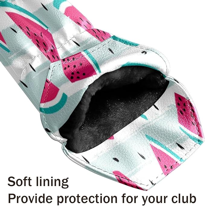 Golf Club Head Cover Waterproof Leather for Driver & Fairway Wood, Driver Headcovers, Golf Accessories for Men Women, Anti-Scratch, Golf Gift for Golfers, 1/3/5 Wood Cover Yellow Sunflowers Bee