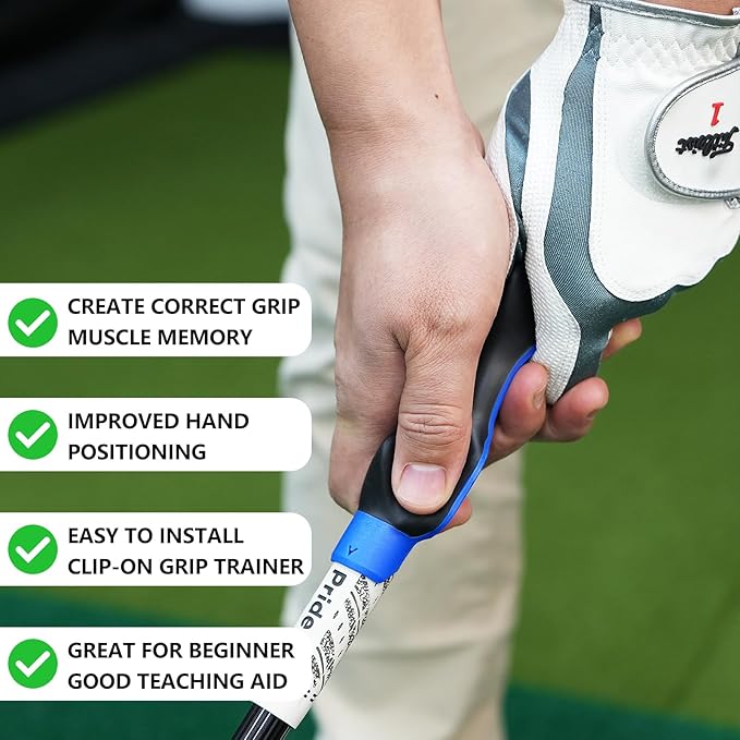 Golf Grip Trainer, Right or Left Handed Golf Training Aid for All Levels of Golfers - Fix Hand Position & Grasp, Master Correct Grip Posture, Golf Accessories