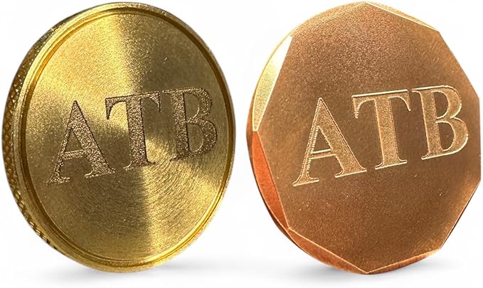 Personalized Golf Ball Marker Set of 2 - Solid Brass & Copper Golf Accessories for Men - Golf Gifts for Men & Golf Ball Marker - Unique Golf Gifts