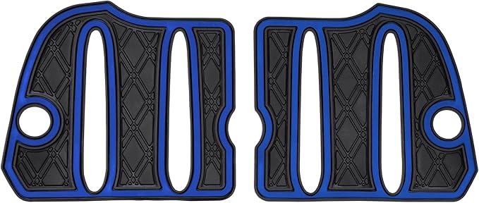 Xtreme Mats Bag Well Mat Rubber Liner Insert Protects Plastic Surfaces from Scuffs for Golf Carts - Compatible with Yamaha DR2 Drive2 EFI QuieTech - Blue Trim