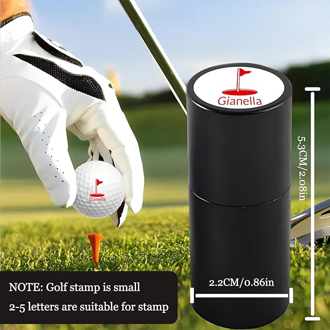 Custom Golf Ball Stamp Marker Personalized Golf Ball Name Logo Quick-Dry Self-Inking Stamper Golf Gift for Men Golfer Dad