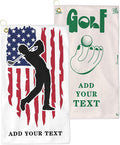 Custom Golf Towel Personalized Funny Golf Towels with Name Text Photo Golf Gifts for Men Women Dad Husband Golfer
