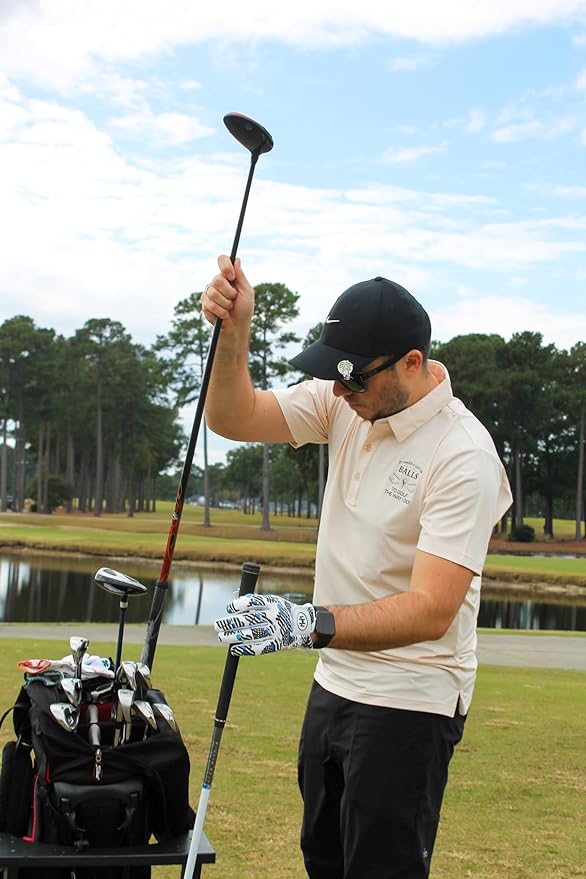 MULLIGAN HOOLIGAN® Men's Golf Glove | Premium Cabretta Leather & Mesh, Breathable Moisture-Wicking Comfort, Unique Standout Design for Men & Women
