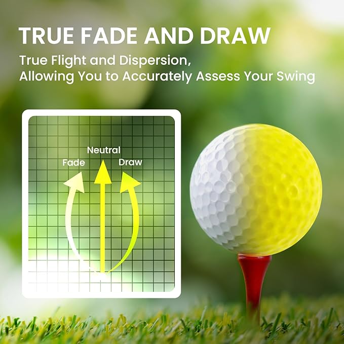 FINGER TEN Golf Practice Balls More Weight Real Ball Travel Value 12/24 Pack, 1/3 Distance of Regulation Golf Ball for Backyard Garden School, Ture Flight Feel Indoor Outdoor Use