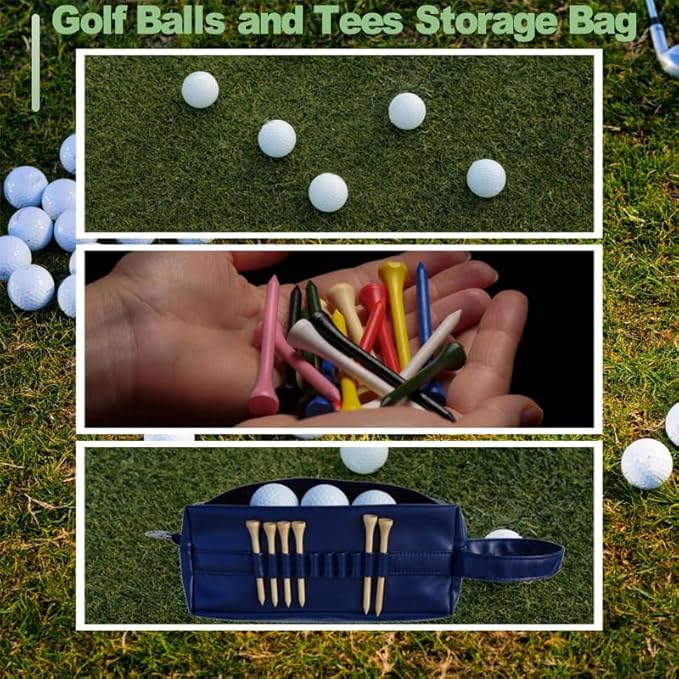 Golf Ball Pouch Bag,Zipper Golf Accessory Bag,Golf Accessory Holder Pouch, Golf Tee Pouch Bag,Golf Accessories for Men/Women
