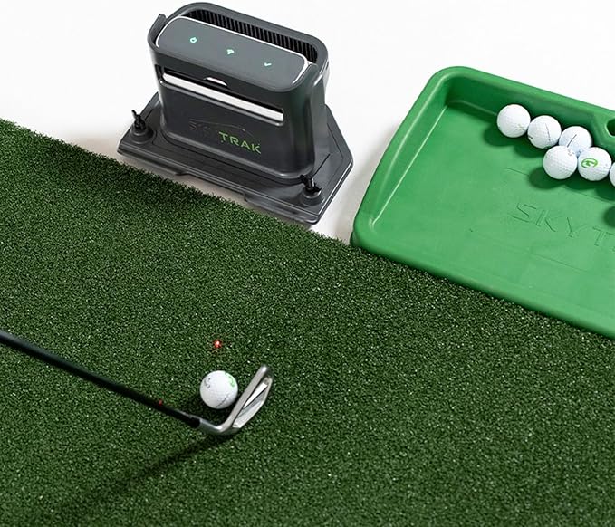 SkyTrak ST+ Golf Simulator – Ultimate Studio Package | Home Golf Simulator with Launch Monitor, Mat, Net & Screen