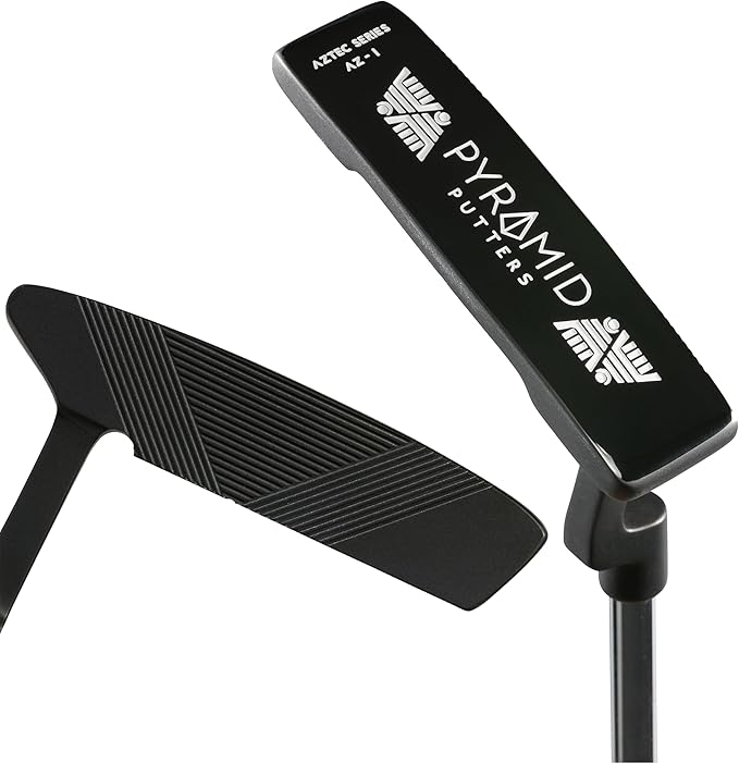 Pyramid Golf Putter for Improved Accuracy & Consistency – Gear Effect Grooves, High MOI, Precision Milled Face, Soft Feel Grip, Forgiveness on Mishits, Free Head Cover, Ideal for Inconsistent Stroke
