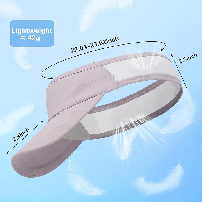 HH HOFNEN Sports Sun Visor Cooling Lightweight Stretchy Packable Running Golf Visor Hat for Men Women