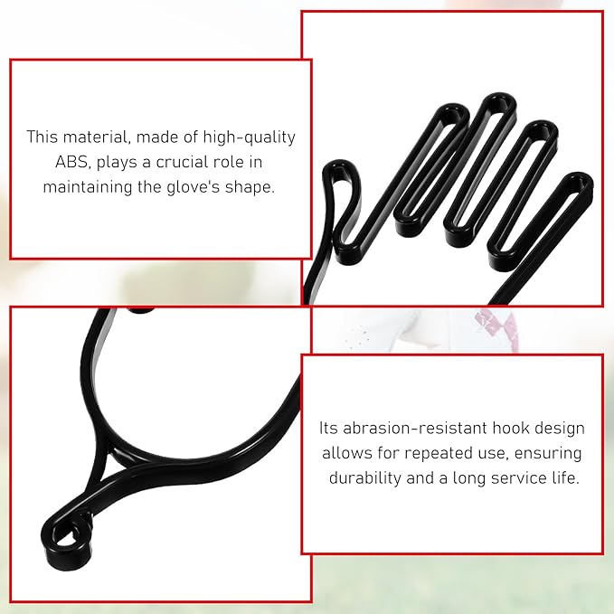2 Pcs Golf Gloves Stretcher Support Frame Golf Gloves Stretcher Holder Hanger Keeper Dryer Shaper Tool Plastic Keeper Support Rack Holder Dryer Hanger Frame with Hanging Hook for Men Women Golfer