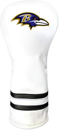 Team Golf NFL White Vintage Fairway Golf Club Headcover, Form Fitting Design, Retro Design