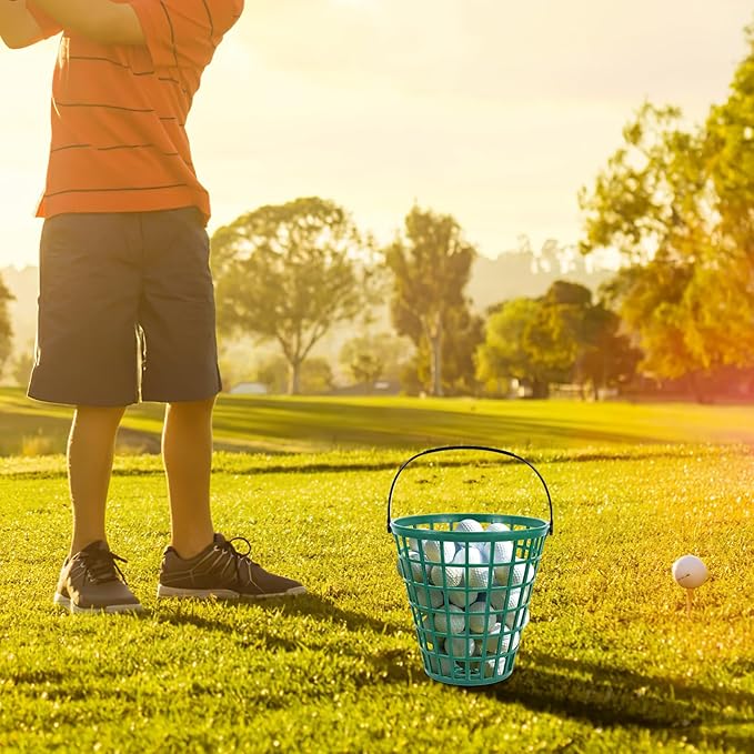 Stainless Steel Golf Ball Organizer Basket with Lid – Vintage Practice Range Storage & Beer Pong Bucket (Rust-Proof, Heavy-Duty for Indoor/Outdoor Use)
