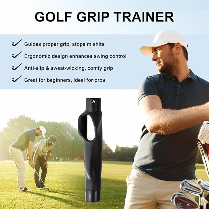 Golf Grip Trainer, Grip Trainer Golf for Boosting Grip Strength, Precision & Swing, Training Aid to Train Correct Hand Position & Achieve Outstanding Performance