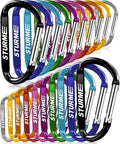 20pcs 2.7" Carabiner Clip Durable Carabeaner Hooks Small Carabiner D Clip