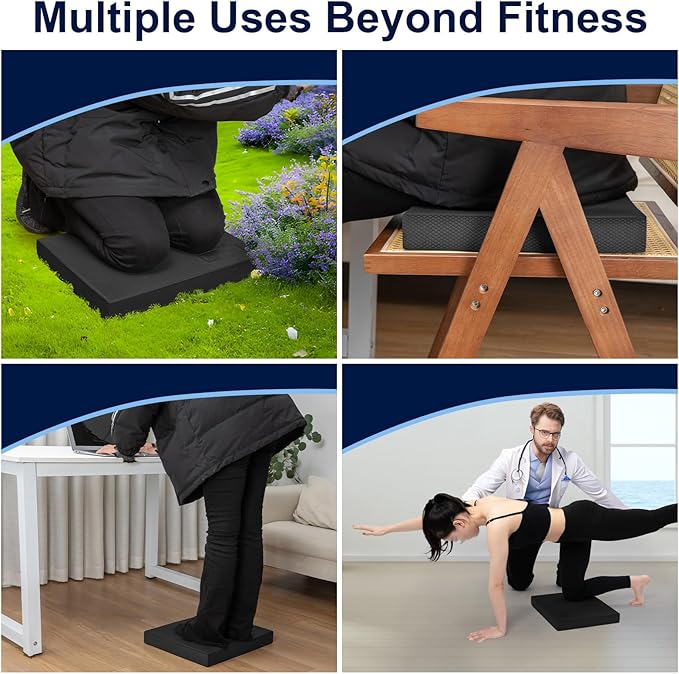 StrongTek Professional Foam Exercise Balance Pad - 15.8" x 13" x 2", High-Density TPE Foam Knee Pad, Non-Slip & Water-Resistant, for Balance Training, Physical Therapy, Yoga, and More