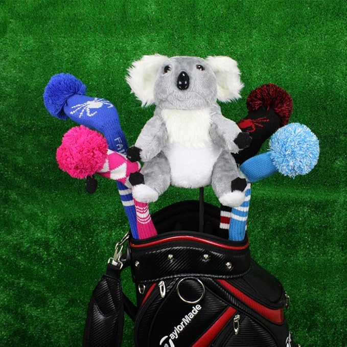 Scott Edward Golf Club Cover Fit Well for Driver or Fairway Wood Golf Club, Funny Cute Animal Design Soft Functional Golf Headcover Stylish Protection for Your Clubs for Men and Women