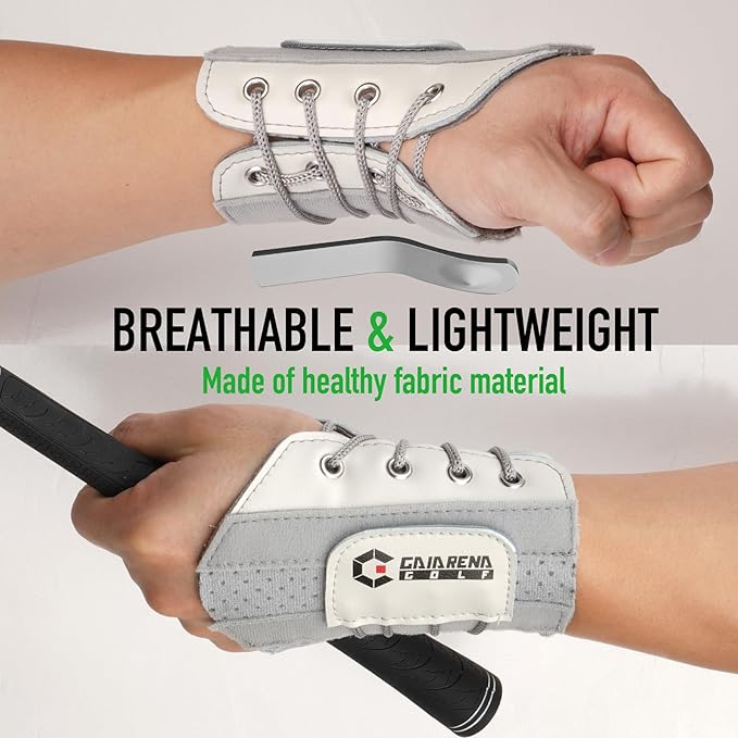 GAIARENA Golf Wrist Brace Wrist Hinge Swing Aid, Efficient Golf Swing Training Equipment to Correct Wrist Angle & Develop Muscle Memory for Beginner Golfers