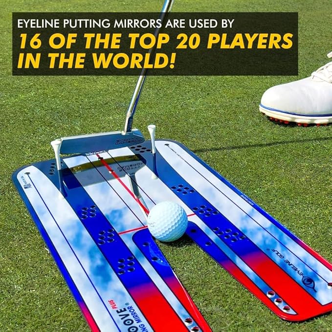 Genuine EyeLine Golf Alignment Putting Mirror - Top Training Aid on The PGA Tour - See Rapid Improvement - Helps Beginner, Junior, and Scratch Golfers