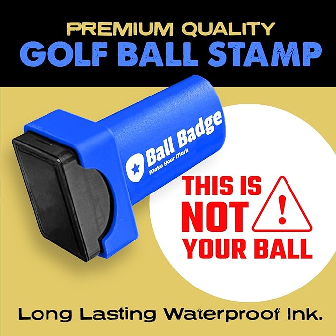 Ball Badge - Golf Ball Stamp (The Golf Series), Golf Ball Marker, Reusable Golf Ball Marking Tool to Identify Golf Balls