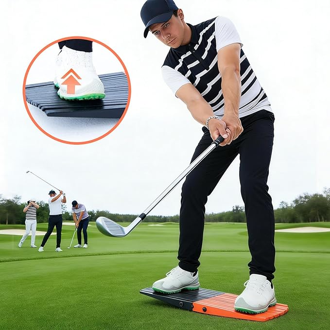 Golf Balance Board, 3 Modes Teaching Tool, Vibration Feedback Golf Swing Trainer, Swing Practice Training Accessory, Performance Improvement Device, for Beginners Club Practice Drills