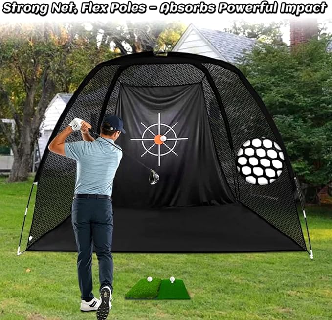 Gagalileo Golf Net: Training for Teens Beginners with Target Portable Indoor Outdoor Hitting Practice