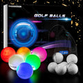 THIODOON Glow in The Dark Golf Balls Light up Led Golf Balls Night Golf Gift Sets for Men Kids Women 6 Pack (6 Colors in one)