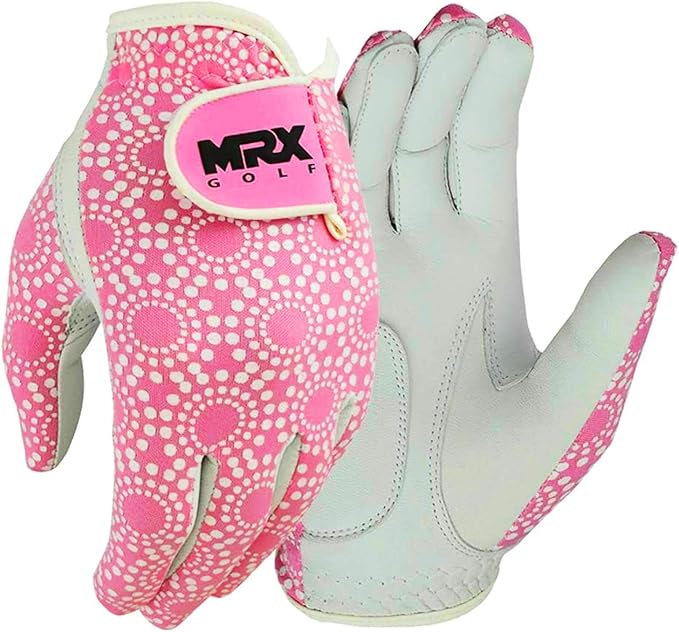 MRX Women Golf Glove Left Handed Golf Gloves Sweat Resistant Soft Cabretta Leather Regular Fit Women Golfer Glove