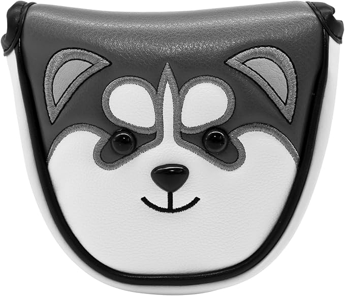 Lovely Golf Mallet Putter Cover Head Cover Headcover, Magnetic Putter Cover Mallet for Men, PU Leather Golf Club Cover Protection, Golf Mallet Putter Headcover for Golf Clubs