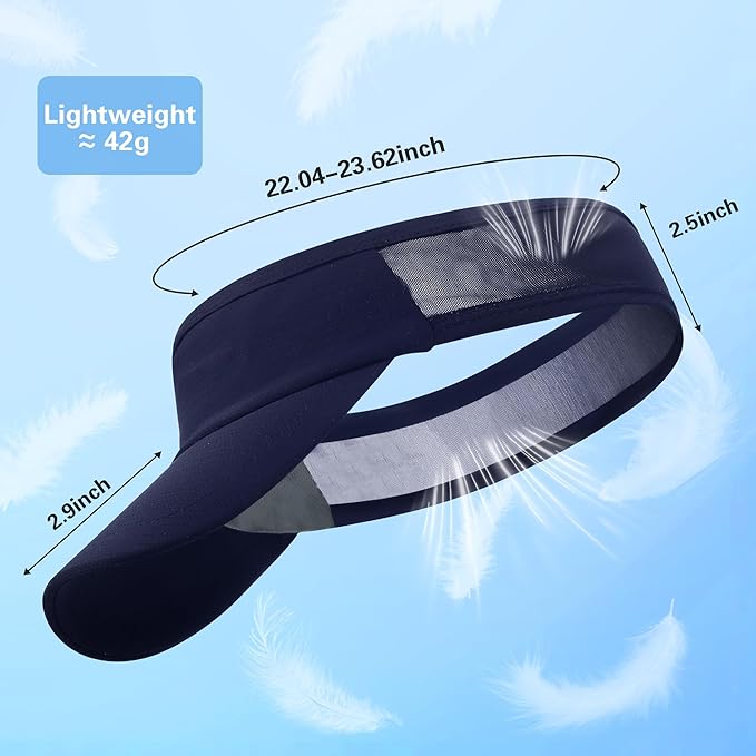 HH HOFNEN Sports Sun Visor Cooling Lightweight Stretchy Packable Running Golf Visor Hat for Men Women