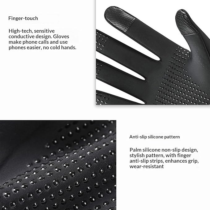 Heated Gloves for Men and Women, Winter Full Finger Hand Warmers Heated Gloves for Skiing Cycling Golf Hiking