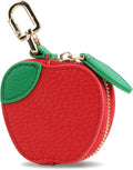 XSUIOY Orange Fruit Coin Purse Keychain Bag Charm, Mini Leather Coin Purse & Pouch Airtag Holder Keychain, Kawaii Bag Charms for Handbag, Tote, Keys, Airtag, Gifts for Girls & Women