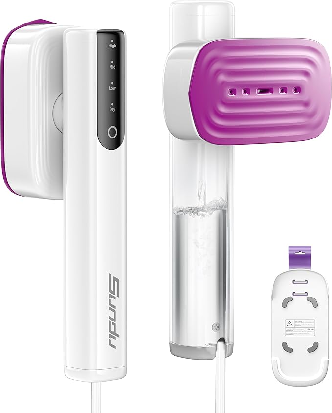 Steamer for Clothes, 2-in-1 Travel Steamer & Iron for Clothes, Portable Handheld Garment Steamer, 15s Fast Heat-up, 1200W, Large Ceramic Heat Panel, Quick Wrinkle Removal, Travel & Home Use