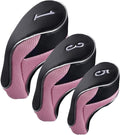 Andux Golf Club Driver Wood Head Covers with Hook & Loop Set of 3