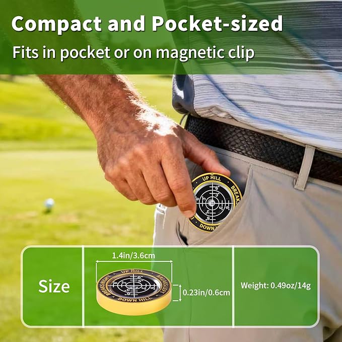 High Precision Golf Green Reader Funny Ball Marker Golf Putt Training Aid Bubble Level Golf Accessories Gifts for Men Women