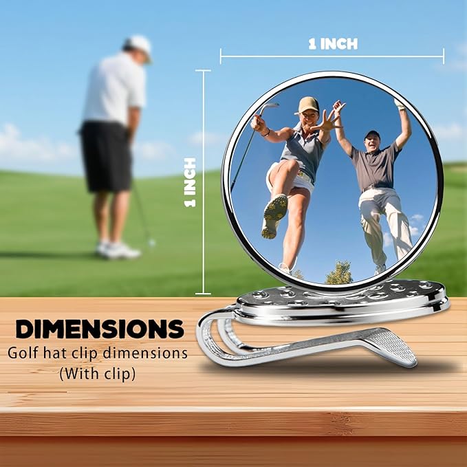 Custom Golf Ball Marker Hat Clip with Photo Text Personalized Magnetic Ball Markers Hat Clip for Men Women Golfer Removable Attaches Premium Gifts