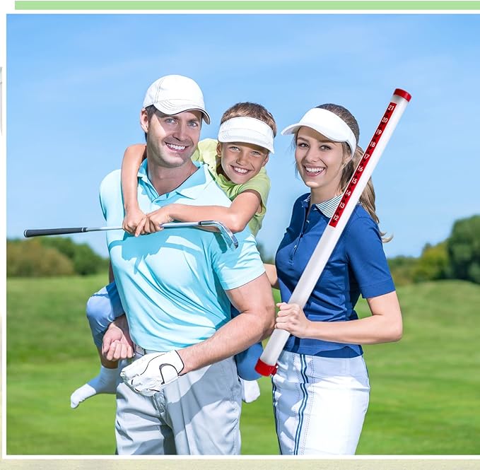 Deekin 2 Pieces Golf Ball Picker Plastic Clear Golf Ball Retriever Collector Golf Ball Pickup Tool Shag Tube